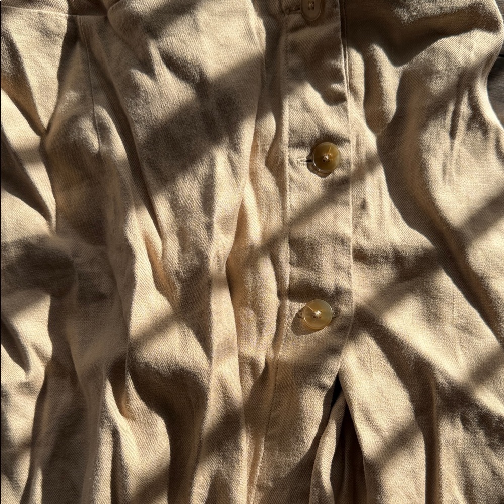 Anthropologie Linen Halter V-neck Column Midi Dress - Picture 6 of 7